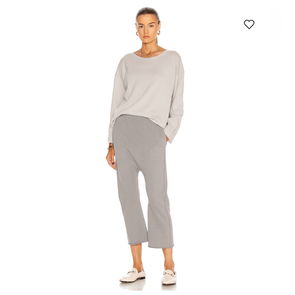 EUC Nili Lotan Harem Joggers gray size small sweat material minimalist